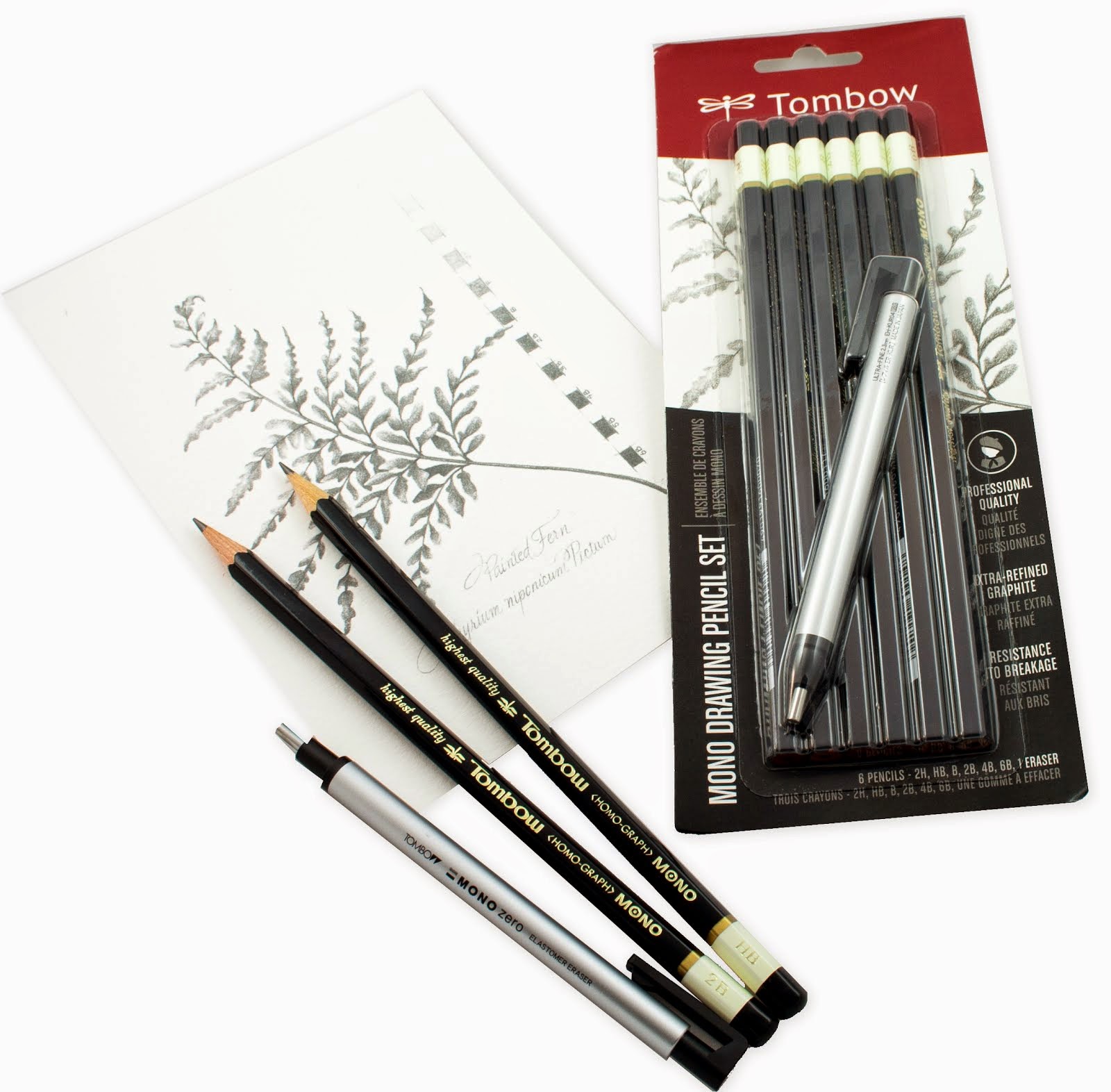 Tombow Drawing Pencils and Erasers