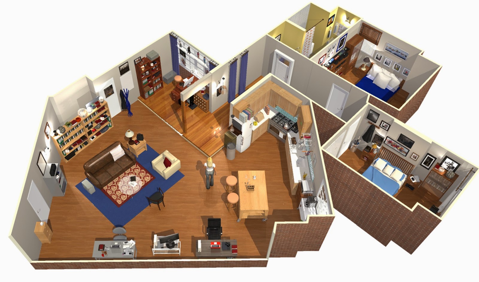 Michelle Sheldon and Leonard Apartment (Big Bang Theory)