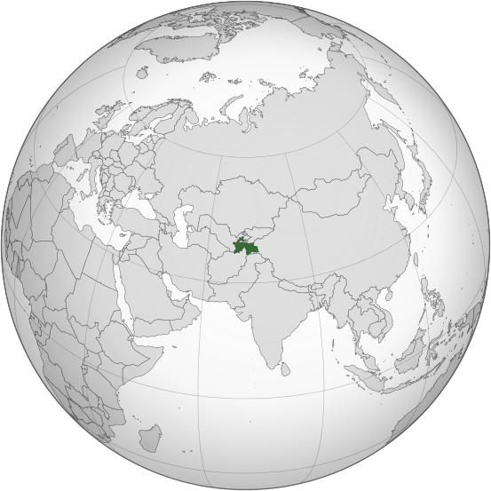 Letak negara Tajikistan