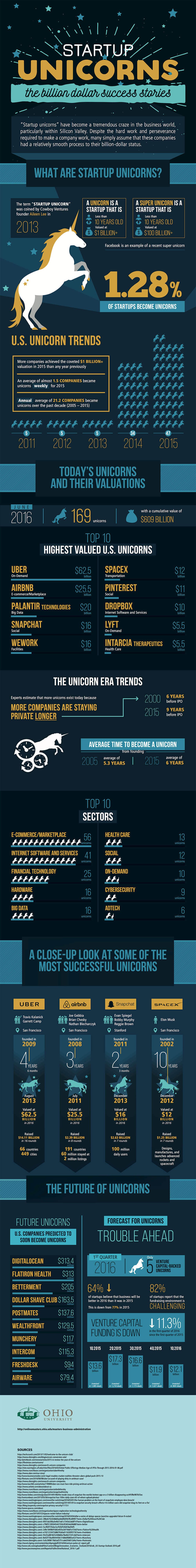 StartUp Unicorn The Billion Dollar Success Stories #infographic