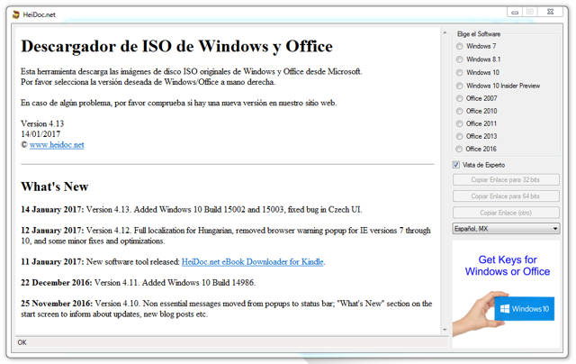 Windows y Office ISO Download Tool 4.13 Full Español