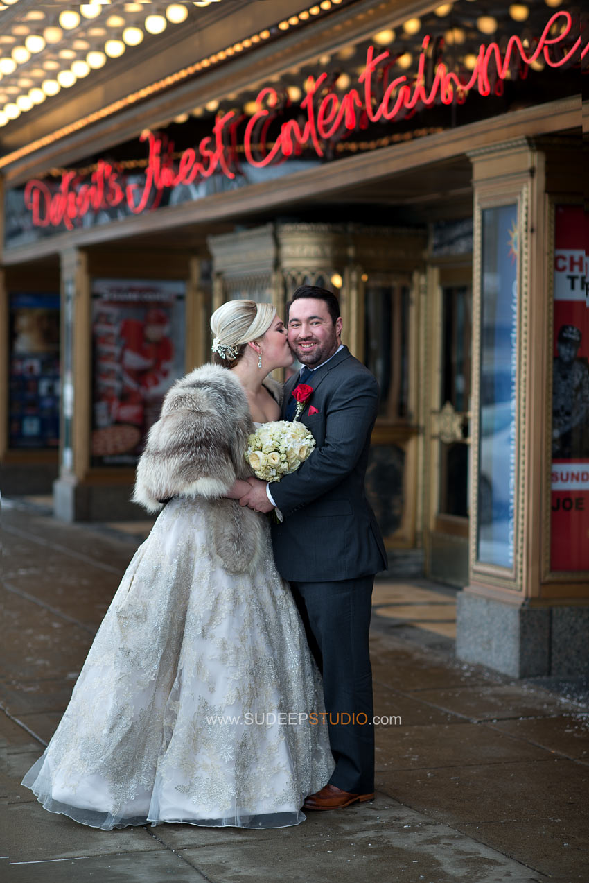 Detroit Fox Theatre Wedding Photography - Sudeep Studio