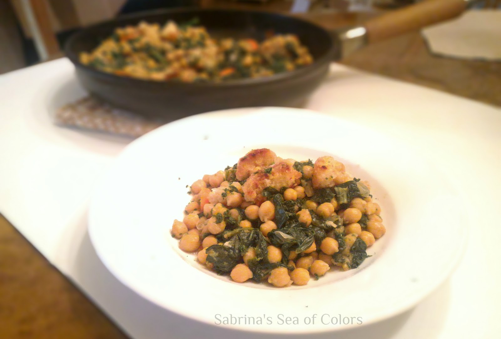 Garbanzos con espinacas Sabrina´s Sea of Colors