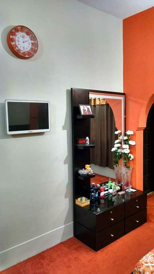 Lamination Brown Bedroom Set 3 Pcs