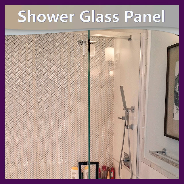 Shower glass panel ARTLOOK GLASS COMPANY NEW YORK