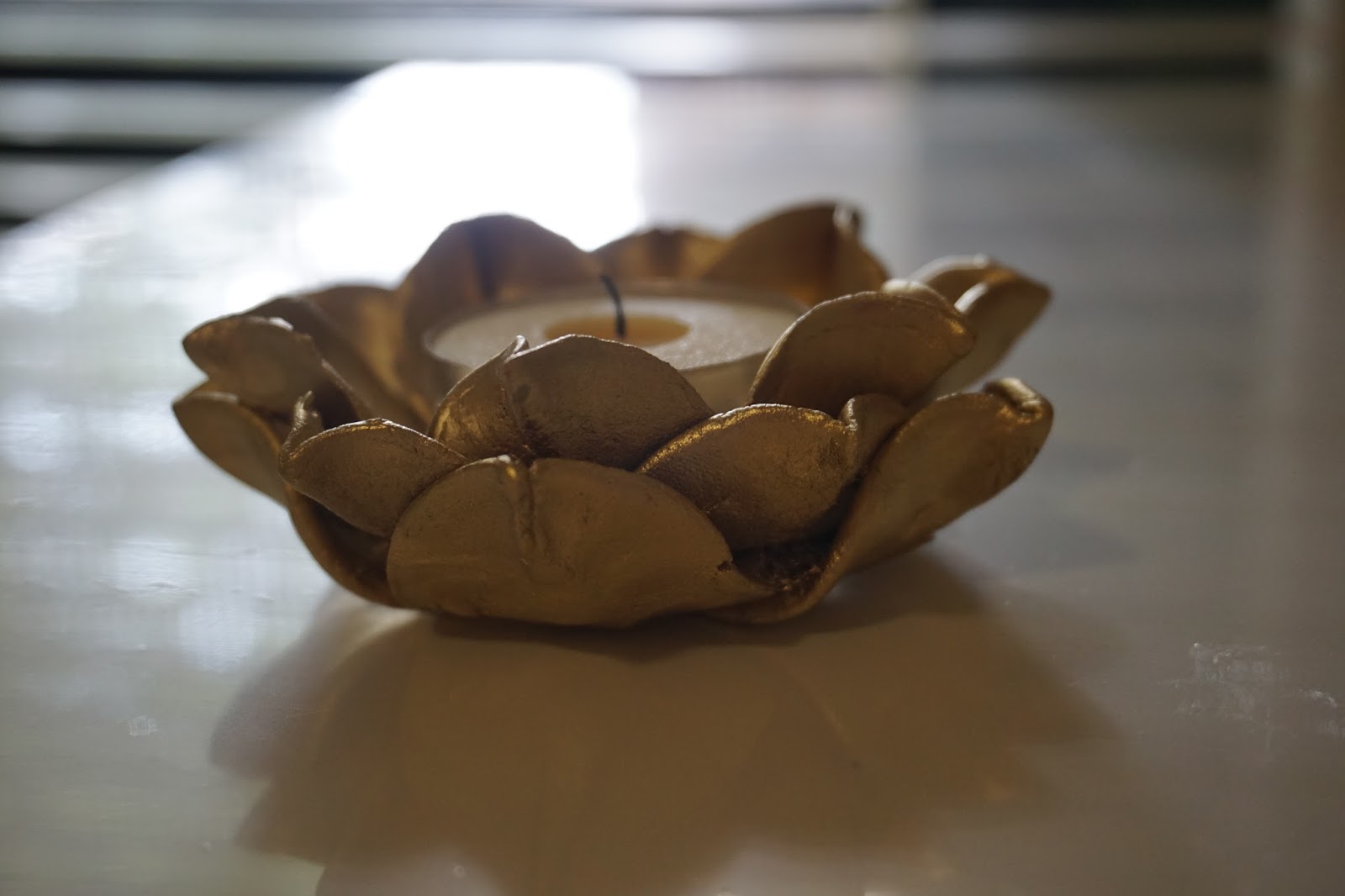 crafts and crafts only Air dry clay candle holder Home decor DIY