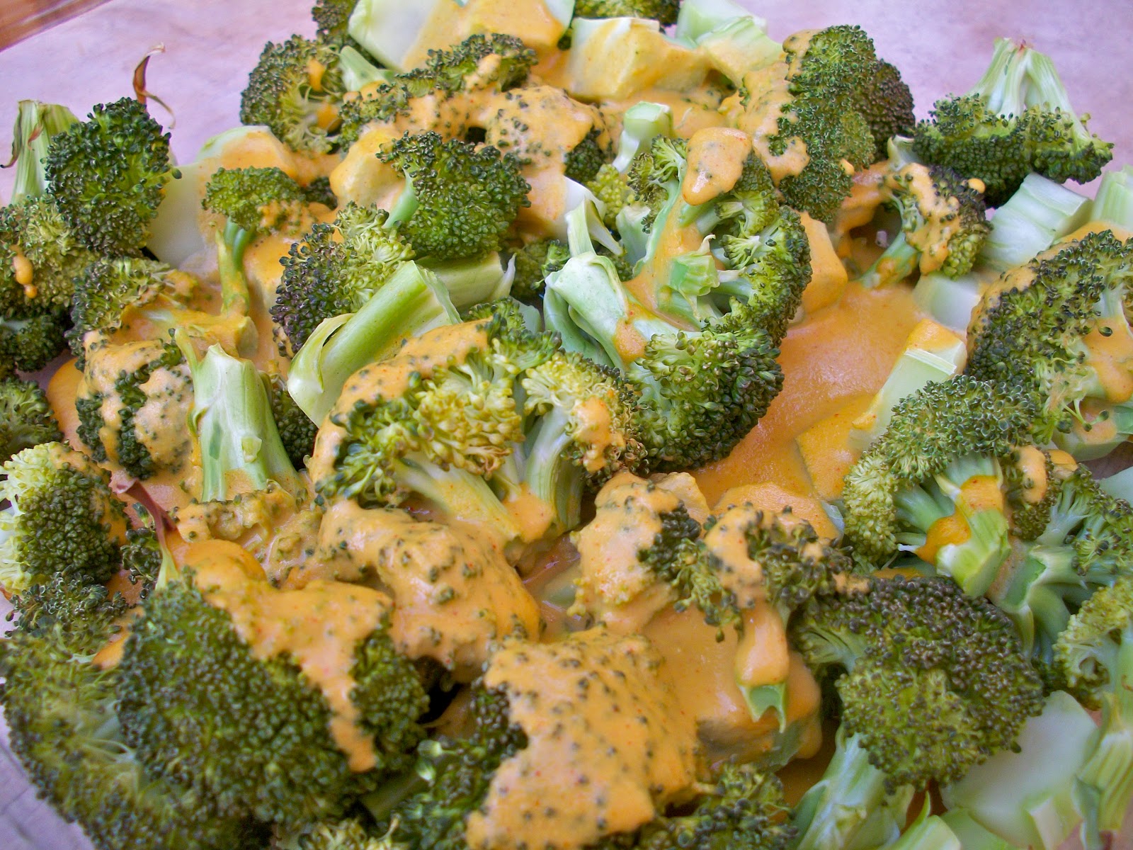 Brooke Bakes Broccoli and Vegan Cheese Sauce