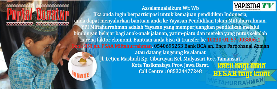 LAYANAN DONATUR ~ Portal Yayasan Pendidikan Islam 