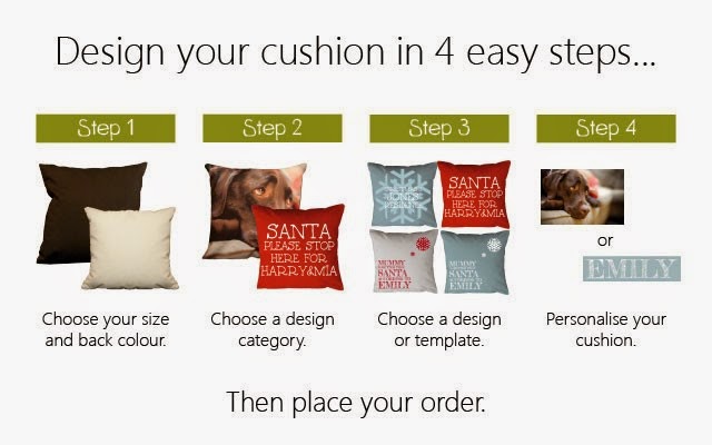 Personalised faux suede cushion from Photo Panda
