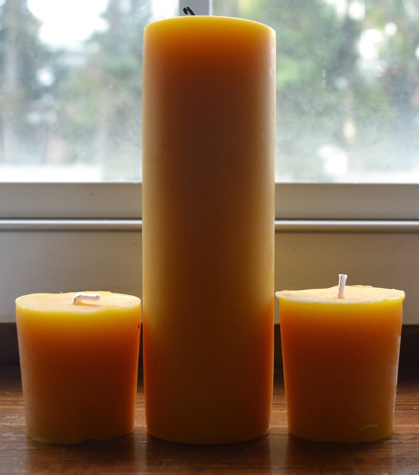 100% pure beeswax candles