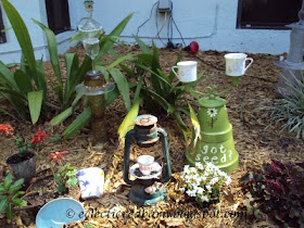 Eclectic Red Barn: Lantern and Candlestick Bird Feeders with other Garden Items