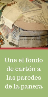 Une el fondo con varias capas de cartapesta Reciclar. Técnica de cartapesta. Blog de manualidades y artesanías. Tutoriales para hacer manualidades.