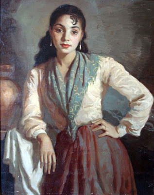 La gitanilla Victor Moya Calvo, Pintor Valenciano, Pintura Valenciana