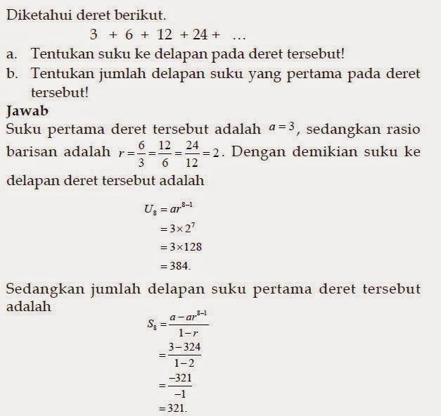 Contoh soal deret geometri 2010