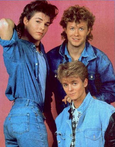 Guys in vintage Jeans & Denim: 80s pop culture.