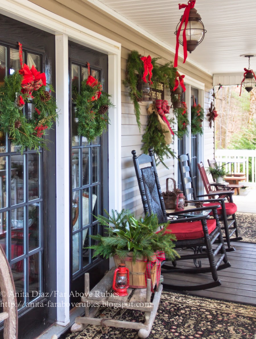 Far Above Rubies: Country Christmas porch
