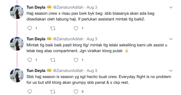 Pax Haji Malaysia Tolang Jangan Demand - Pramugari Pax Haji Malaysia Tolang Jangan Demand - Pramugari