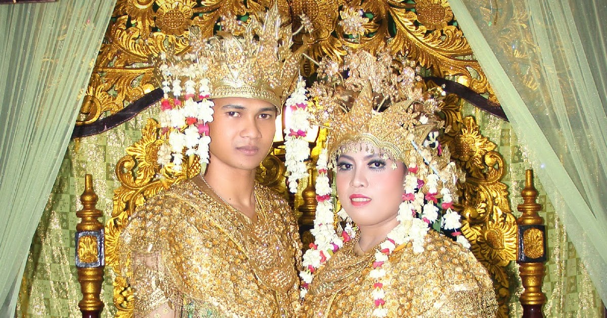 baju pengantin palembang adat permata
