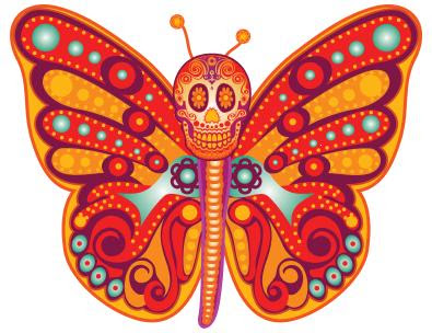day of the dead butterfly