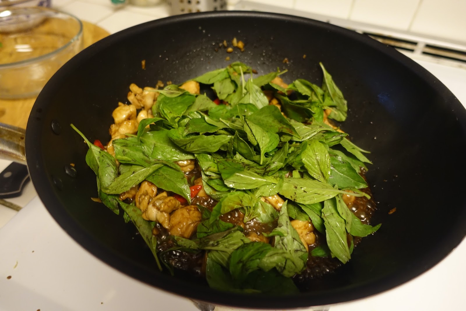 Chicken Thai Basil Stir Fry Super Easy Kathy Nom Nom
