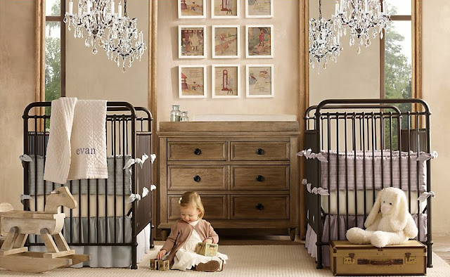 Quarto de gêmeas Ideias para quartos de bebês gêmeos