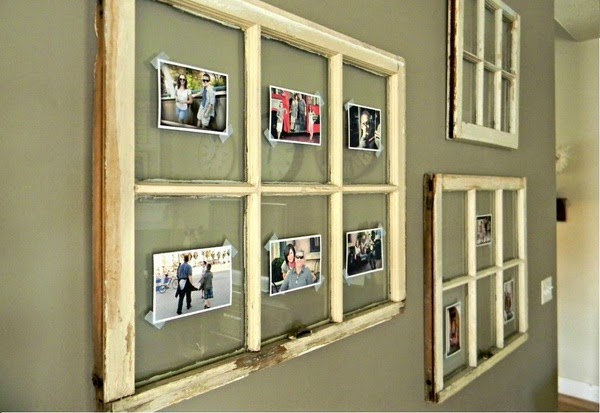 Decorate with recycled windows environments