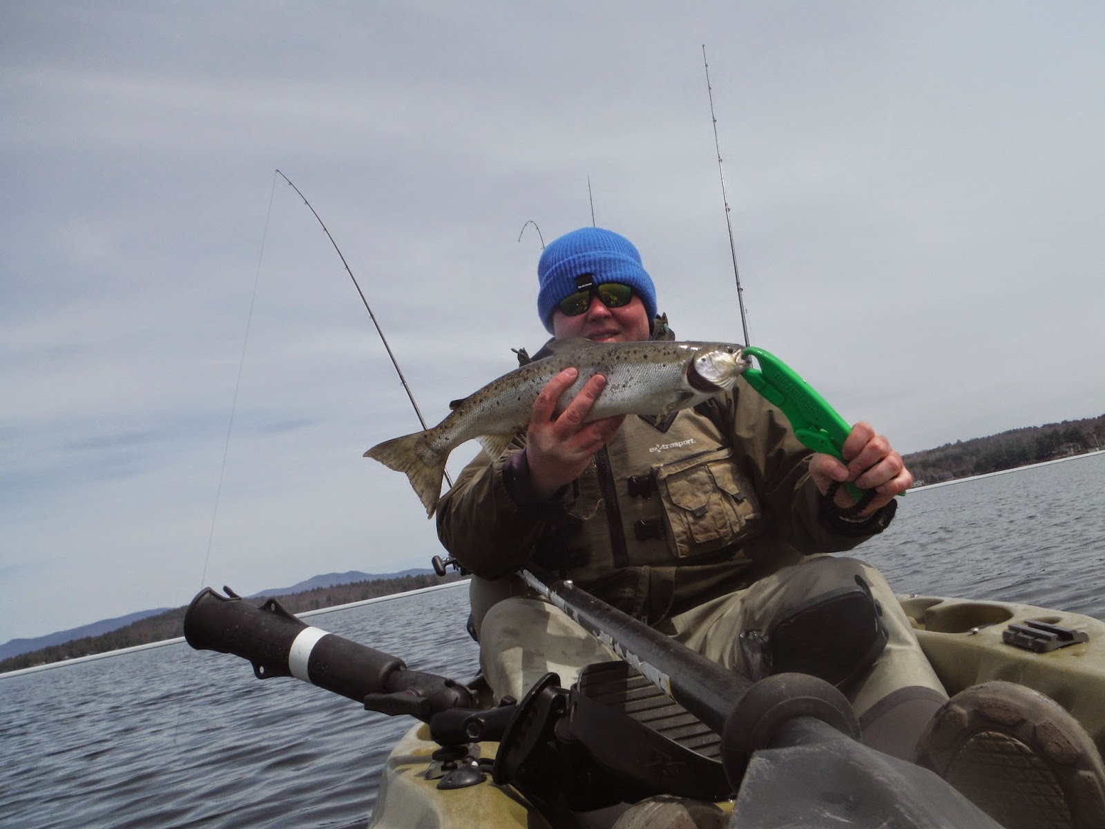 Long Island Kayak Angler Landlocked Atlantic Salmon New Hampshire