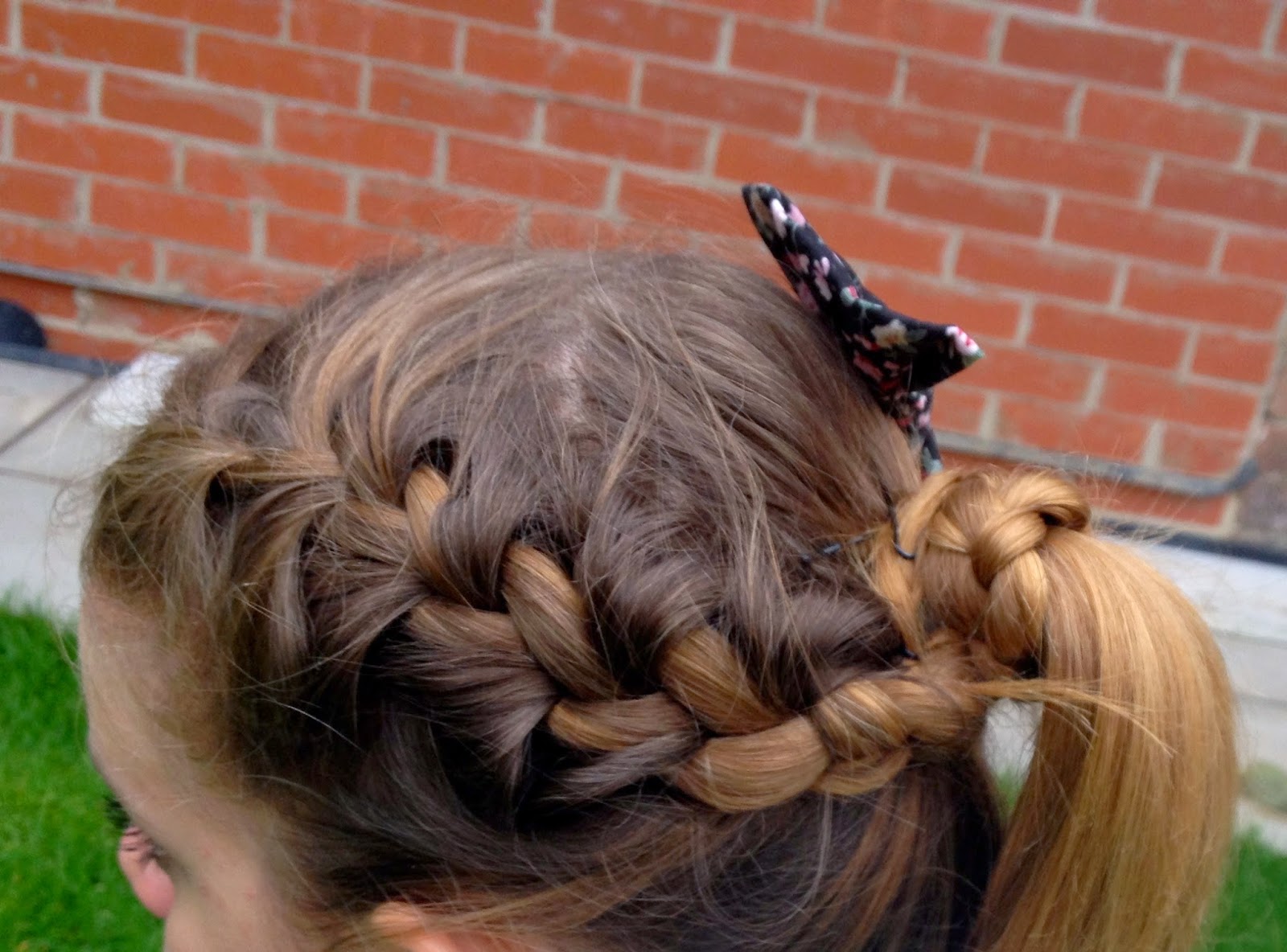 french-braided ponytail