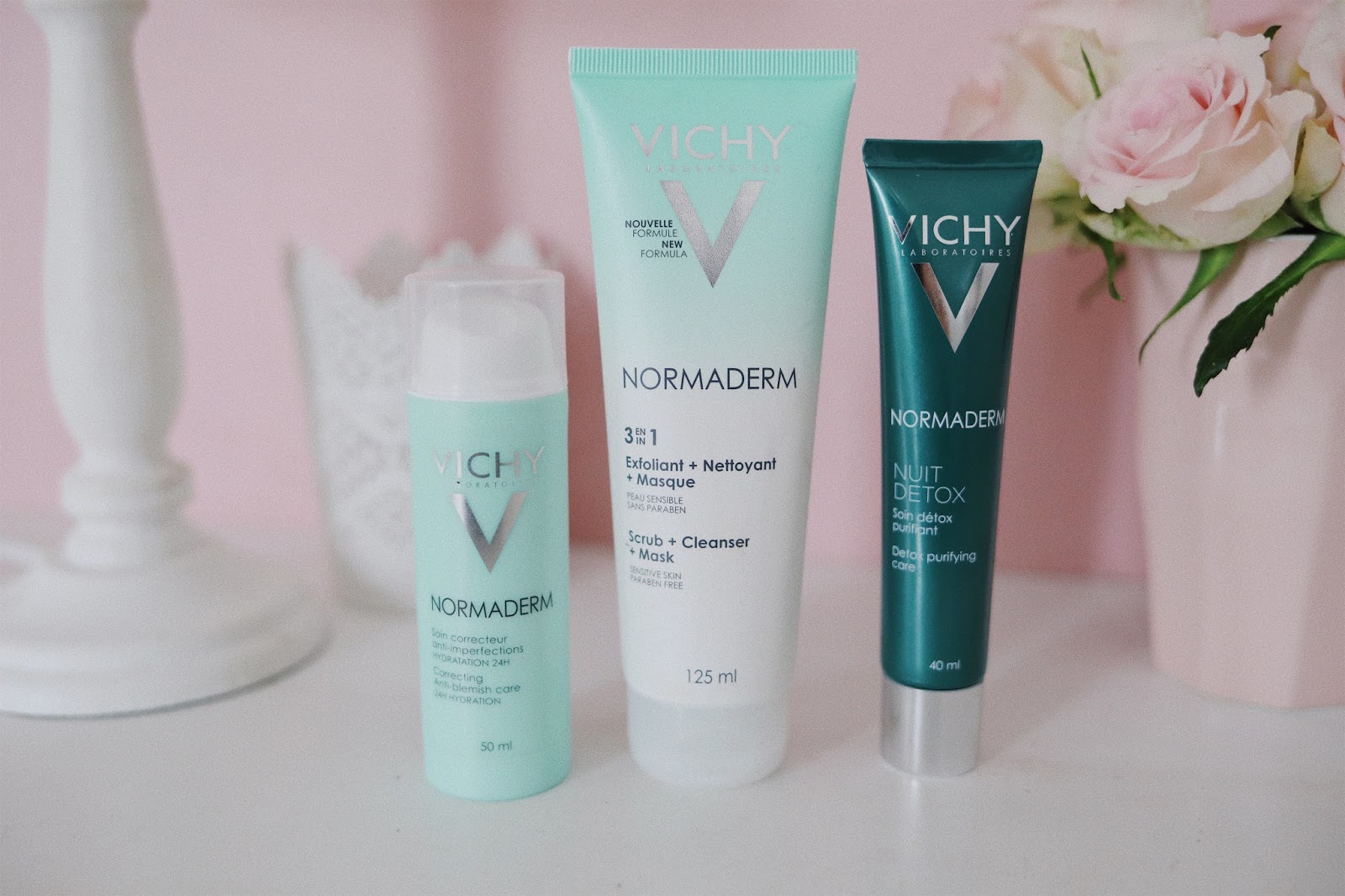 rosemademoiselle , rose mademoiselle ,Vichy , Normaderm , Routine Soin , Hivency , Revue , Avis
