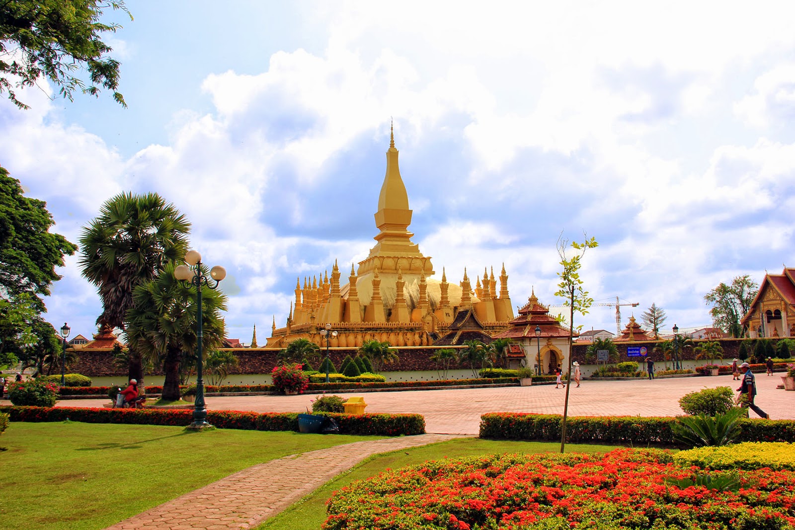 Pha That Luang Temple Great golden stupa in Vientiane
