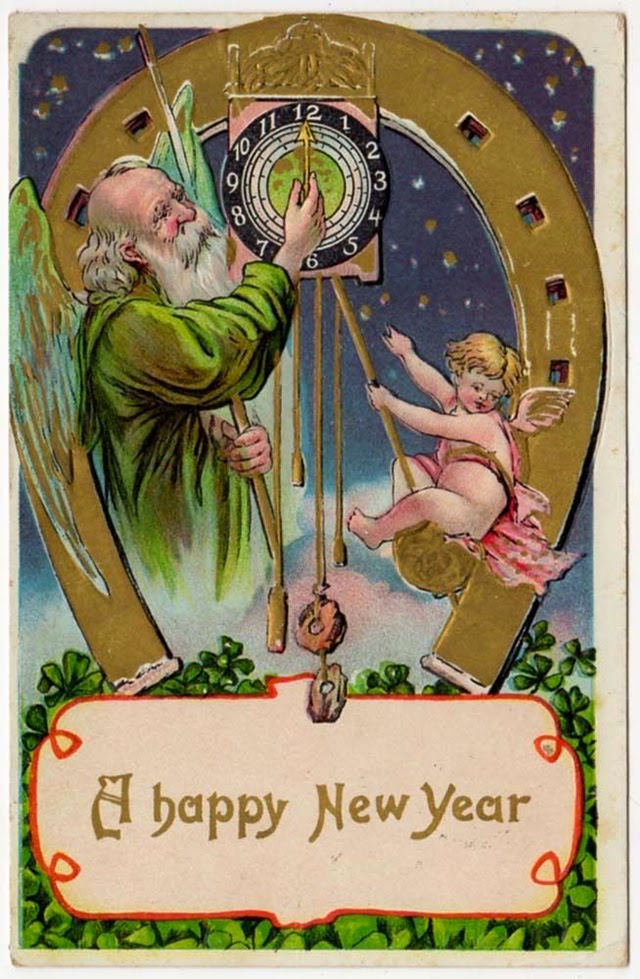 Cute and Beautiful Vintage New Year&#039;s Postcards ~ Vintage Everyday