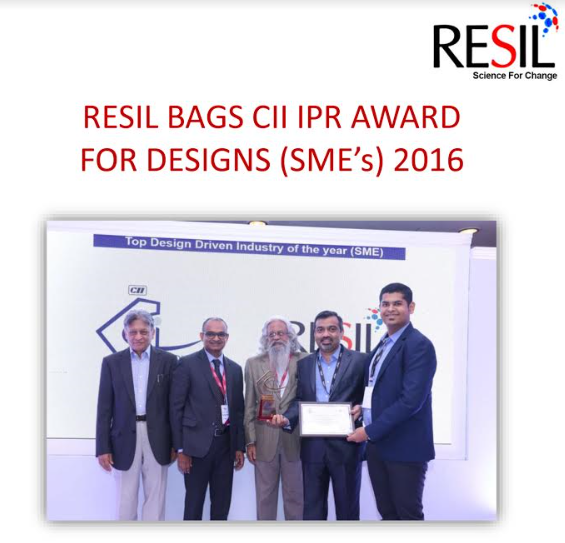 RESIL BAGS CII IPR AWARD FOR DESIGNS (SME’s) 2016 RESIL BAGS CII IPR AWARD FOR DESIGNS (SME’s) 2016