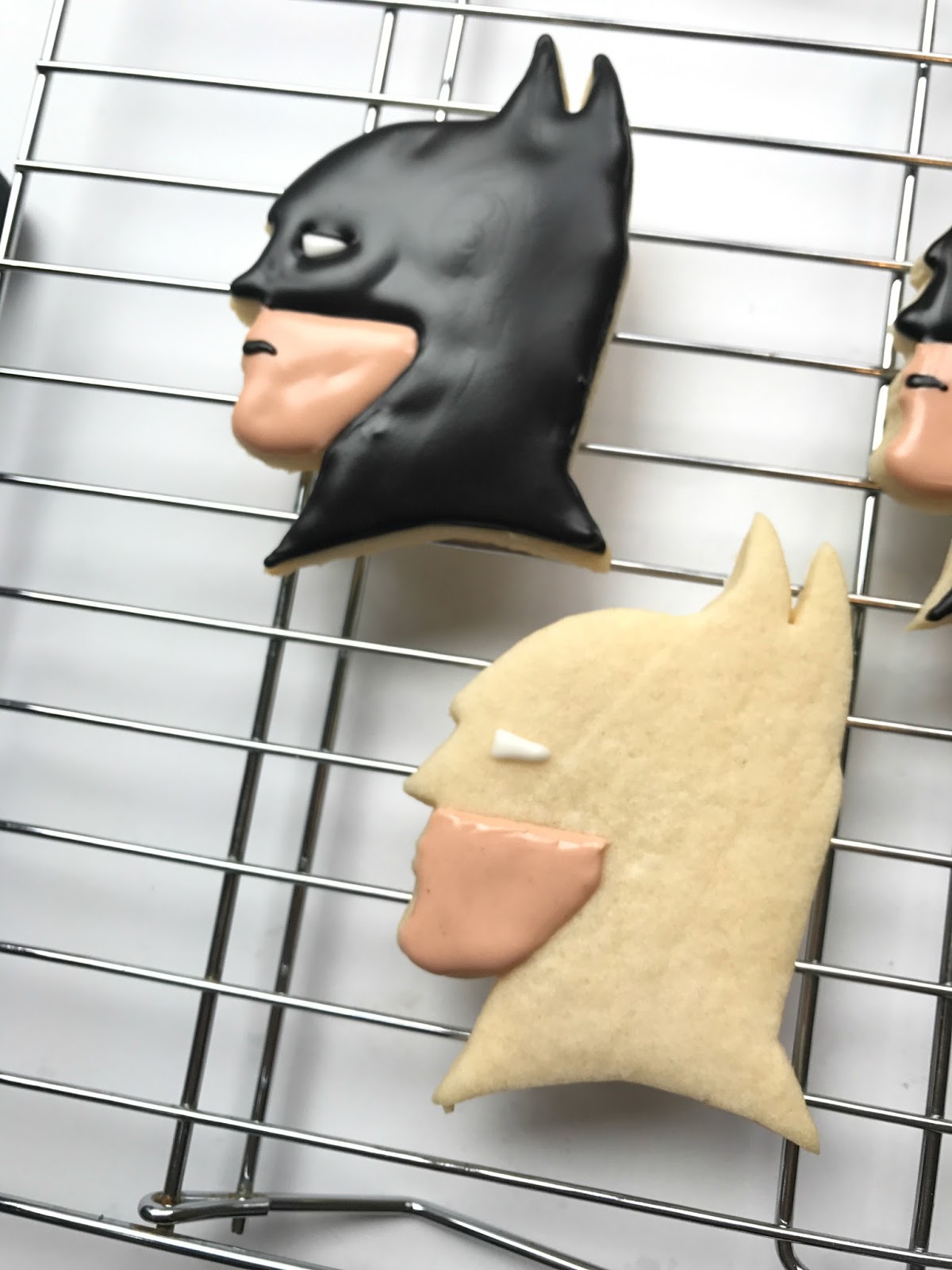 Batman Cookie Tutorial Sweet Jenny Belle easy sugar cookie