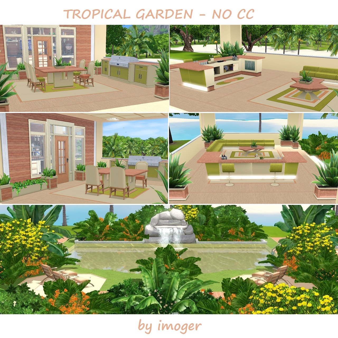 My Sims 3 Blog Tropical Garden by Imoger