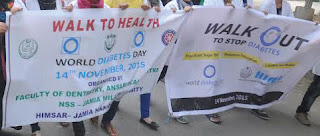 World Diabetes Day: Walk to Health to promote awareness about Diabetes