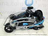 Pliko PK399 Paris with Parent Tray Baby Stroller-Forward & Rear Facing Light Blue