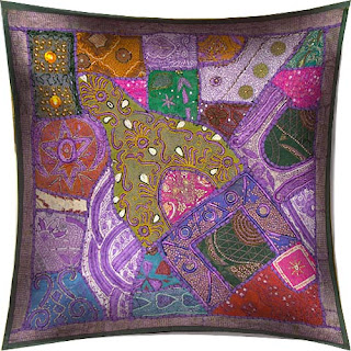 Hand Embroidered Gujrati Cushion Cover