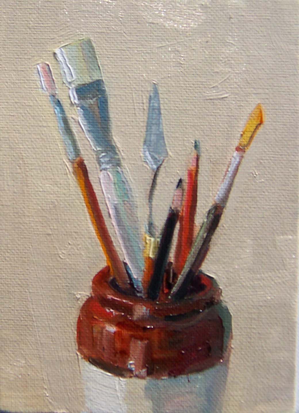 Art Every Day Jug Full,still life,oil on canvas,7x5,price200