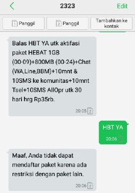 Cara Mengatasi Maaf Anda Tidak Dapat Mengaktifkan Paket Karena Ada Restriksi Dengan Paket Lain