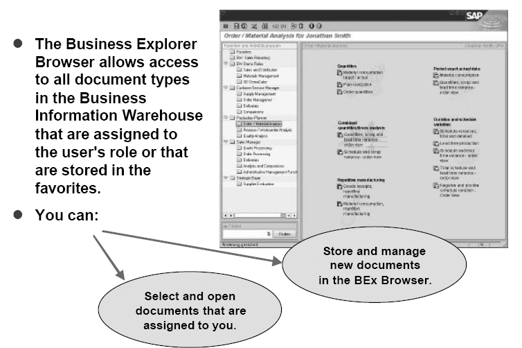 SAP BW Business Content Queries in the BEx Browser SAP ABAP