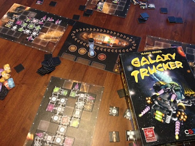 Galaxy Trucker board game in play