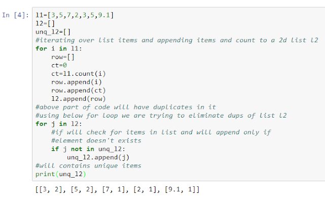 count element occurrence in a list