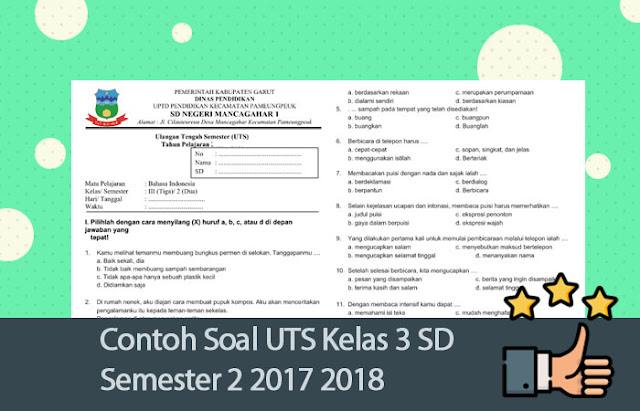 soal uts kelas 3 semester 2 soal uts kelas 3 semester 2