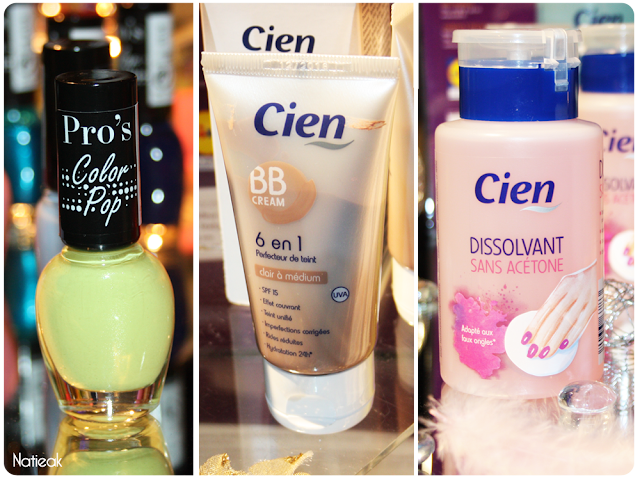 Pro's color pop vernis à ongle et Cien bb cream et dissolvant Pro's color pop vernis à ongle et Cien bb cream et dissolvant