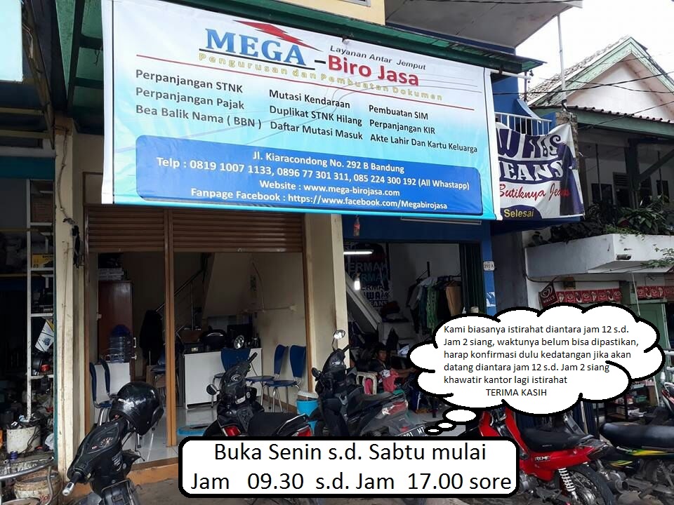 Biro Jasa STNK Hilang cepat Kabupaten Bandung megabiro