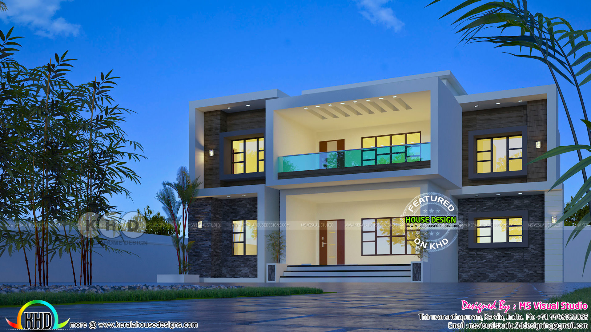 Beautiful Contemporary Flat Roof 1736 Sq Ft Kerala Home Design And Vrogue
