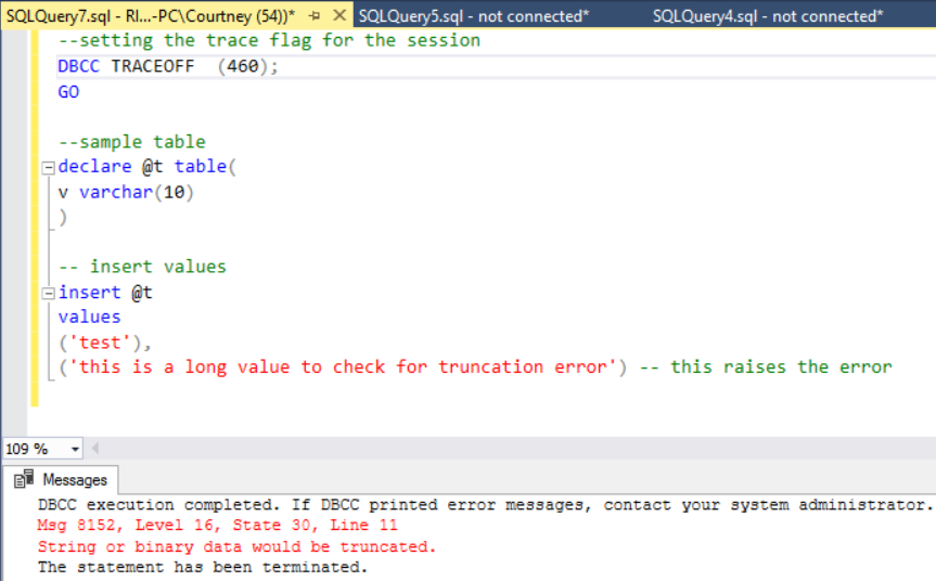 VM Blogs SQL Tips String Or Binary Data Truncated Error Message