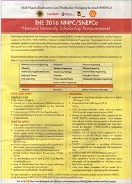 NNPC/SNEPCO Scholarship Application Form Is Ongoing 2017/2018