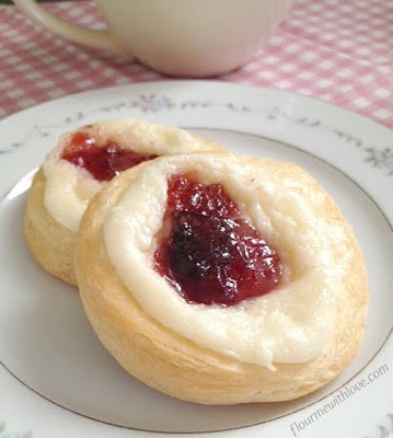 Simple ingredients turned into a delicious Strawberry & Cheese Danish! 