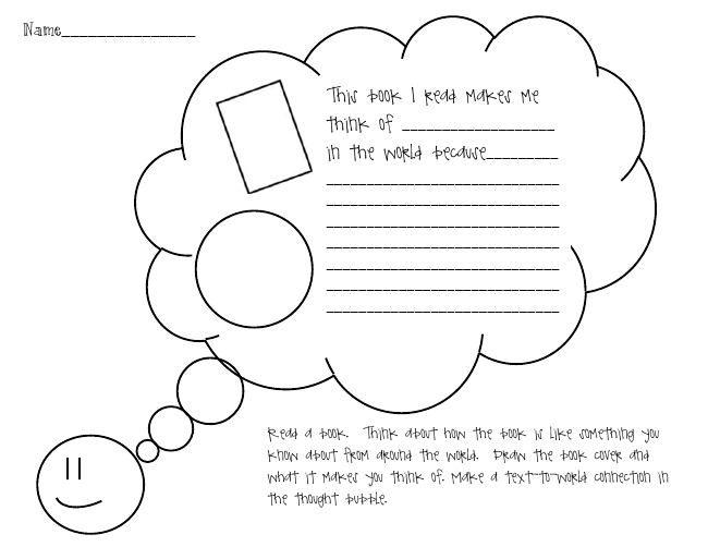 Text To Self Connections Worksheet